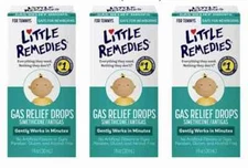 Lot of 3-Little Remedies-Newborn&Up-Gas Relief Drops-Safe for every feeding.