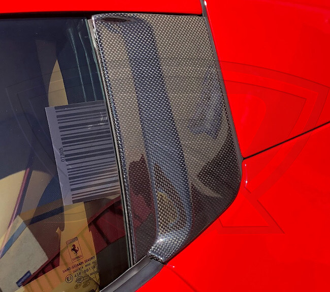 Ferrari 458 Spider Carbon Fiber Exterior B Pillar Covers