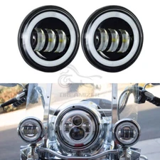 1 Pair 4.5" LED Spot Fog Passing Lights Lamp For Yamaha V star 1100 650 Classic