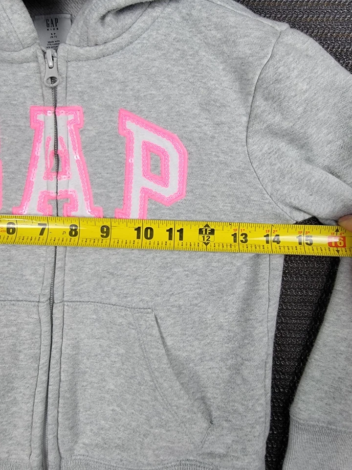 Gap Kids Sudadera con Capucha Cremallera Sudadera con Capucha Talla Pequeña (6-7 años) Lentejuelas Spellout Foto 4 de 4