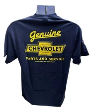 Chevrolet Parts & Service Navy Blue T-Shirt (Licensed)