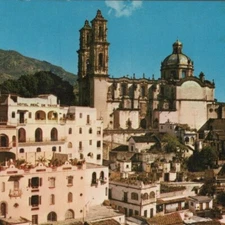 1967 Market Place Santa Prisca Melendez Real Hotel Taxco Guerrero Postcard