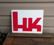 HK H&K Heckler Koch Metal Sign Gun Dealer Firearms Store 9x12 50096