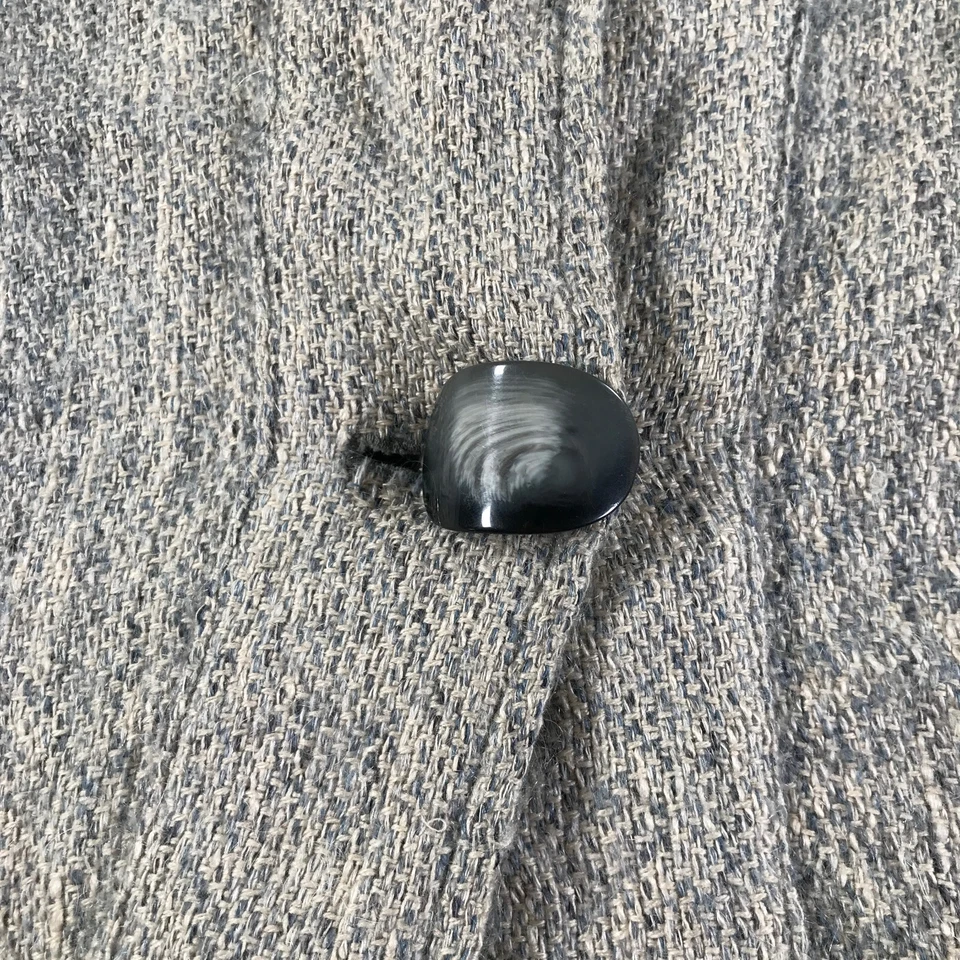 Vintage Jeremy Koehler Weaver Coat Womens 14-16 Gray Alpaca Dolman Sleeve Toggle - Image 2 of 4