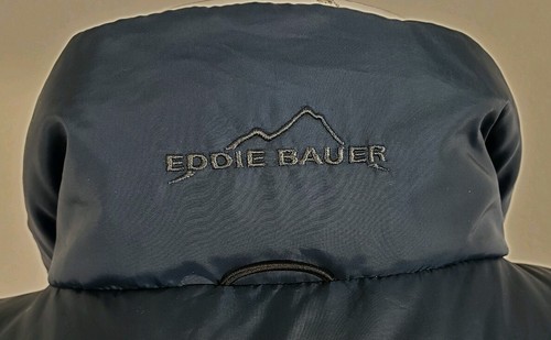 Chaleco amortiguador para hombre Eddie Bauer talla mediana ganso sin mangas exterior azul - Imagen 5 de 8