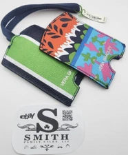 Vera Bradley interchangeable Apple Green/orange daisy Luggage Bag Tag