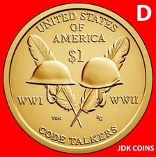 2016-D SACAGAWEA NATIVE AMERICAN DOLLARS SET FROM UNCIRCULATED MINT ROLLS