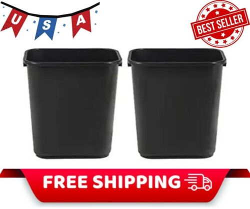 Rectangular Commercial Office Wastebasket, 3 gallon (Pack of 2)