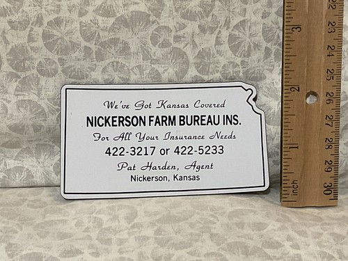 Farm Bureau Advertising Magnet Nickerson Kansas State Shaped Magnet - Picture 4 of 4