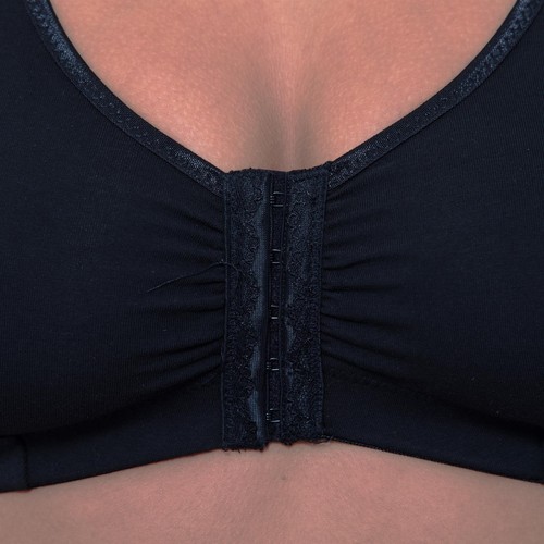 Sujetador de sujeción frontal sin cable sin acolchar suave elástico algodón 34B-48DD - Imagen 4 de 29
