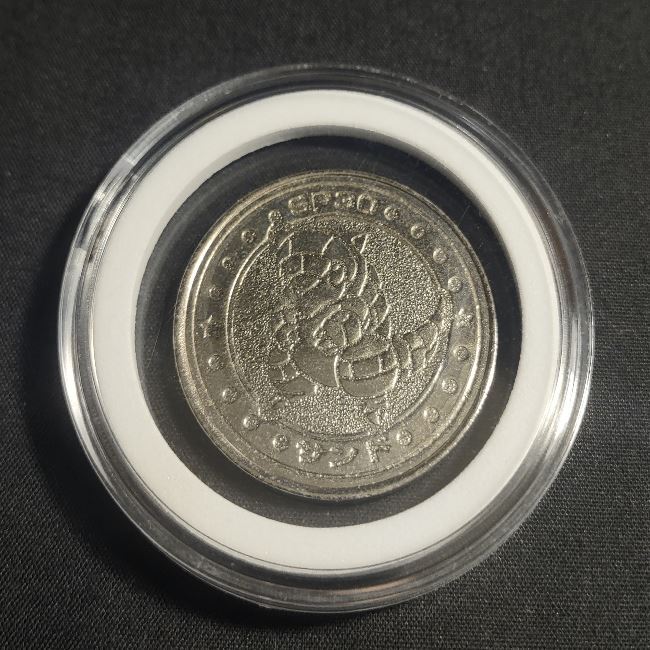 1999 Pokemon Meiji Battle Sandshrew Metal Coin LP Japanese #SP30