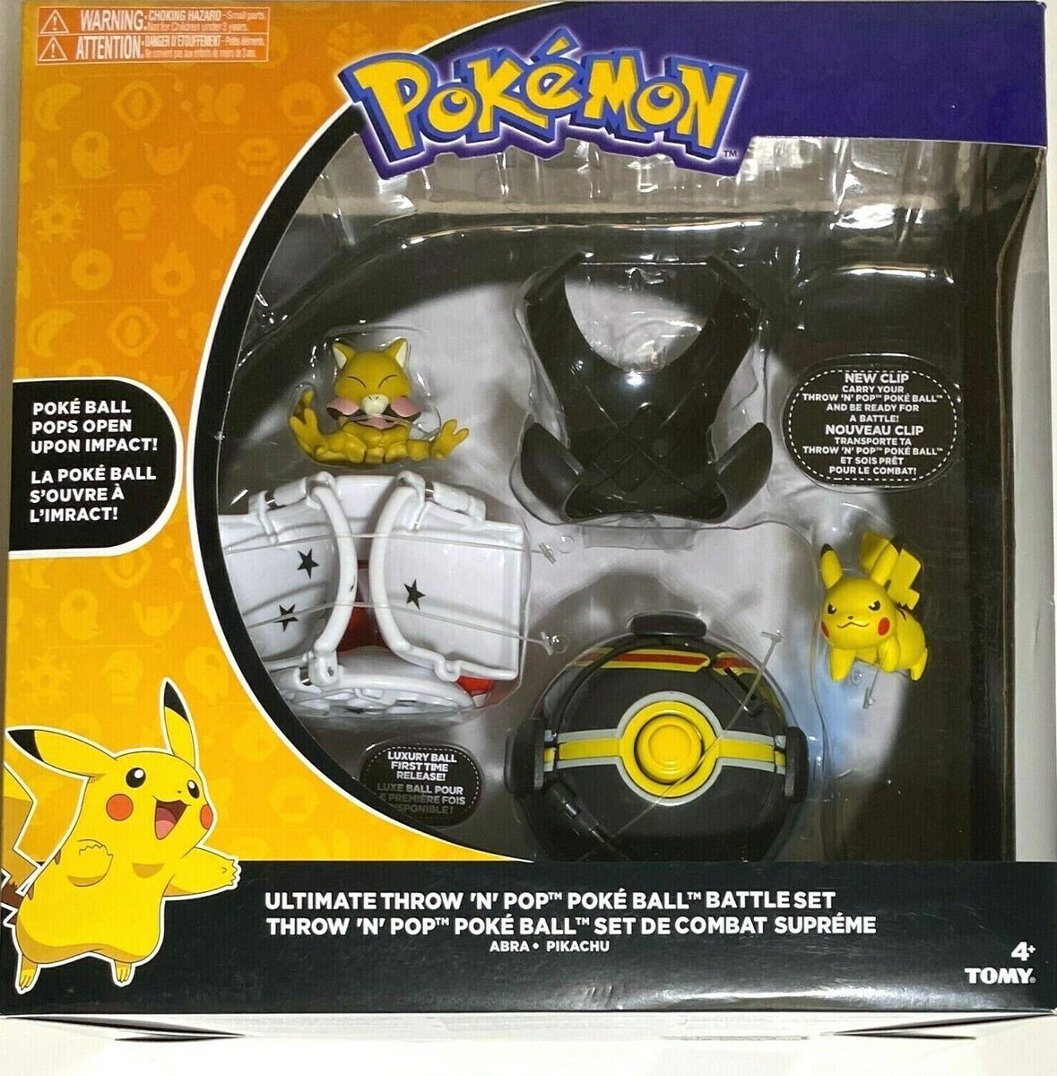 Pokemon Abra & Pikachu Ultimate Throw 'n' Pop Poke Ball Battle Set