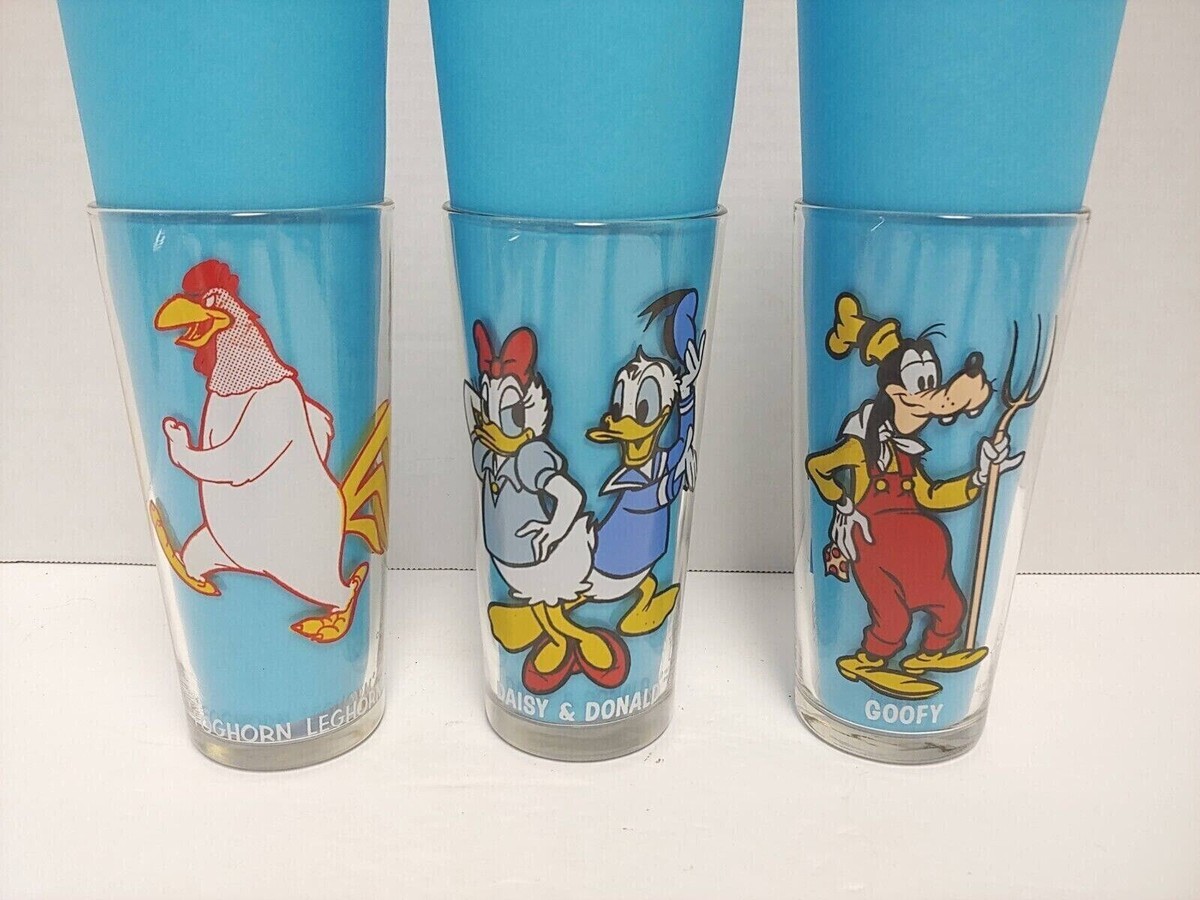 Vintage 1973 & 1978 LONNEY TUNES Glasses - Set Of 3 Pepsi