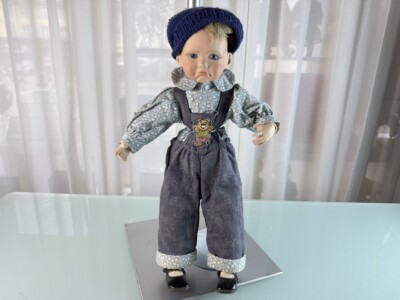 Poupée d'artiste porcelaine doll 40 cm collector rare vintage