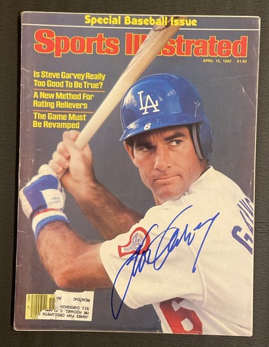 Steve Garvey Signed Apr 12 1982 Dodgers Baseball SI Sports Illustrated Magazine