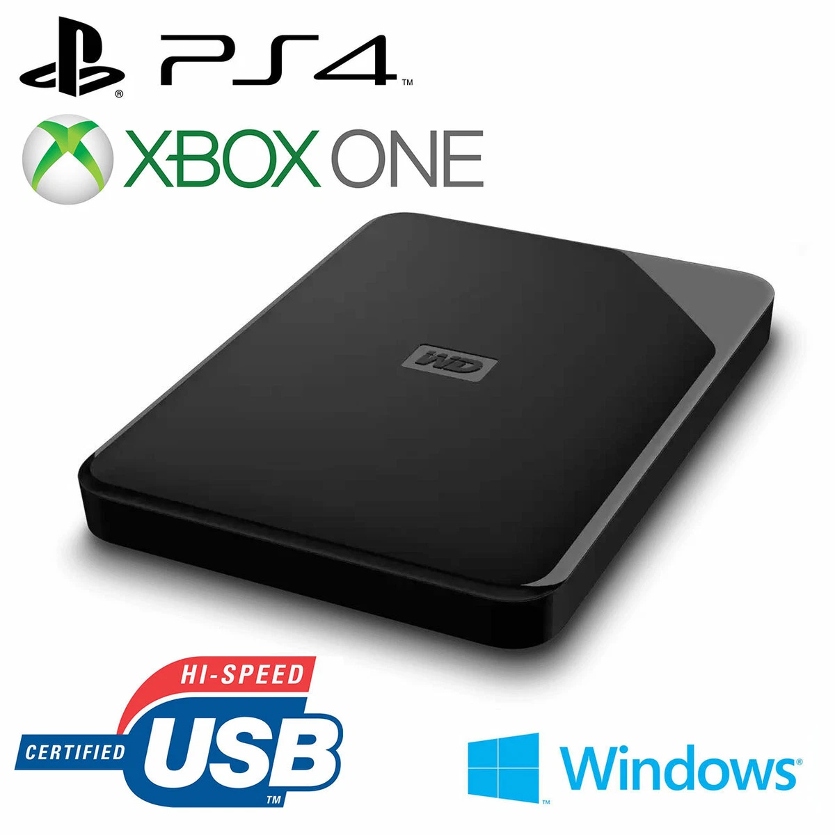 Western Digital 2TB Elements USB 3.0 Portable Hard Drive for PS4 Xbox One PC Mac