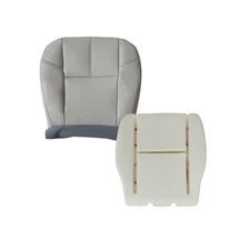 Front Left Driver Side Bottom Leather Seat Cover & Foam Cushion Gray Compatib...