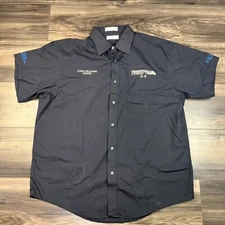 Enro Shirt Mens Extra Large Black Blue Thunder Custom Marine Button up