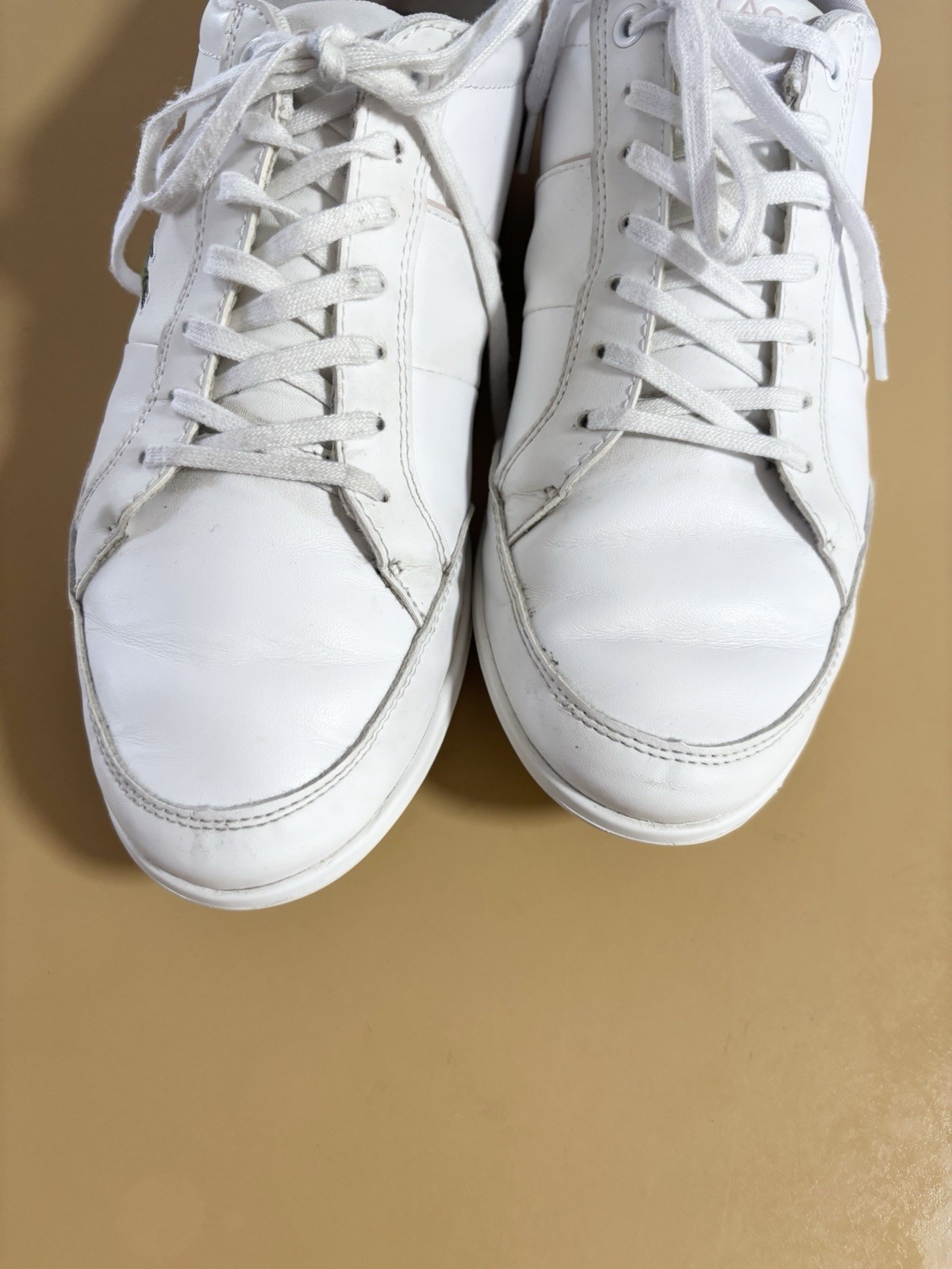Lacoste Women’s White Leather Tennis Sneakers Size 10 thumbnail 4