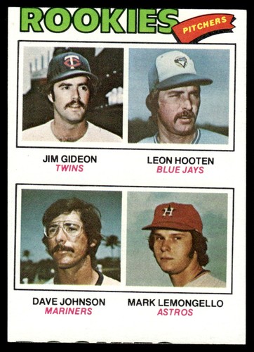 1977 Topps Rookie Pitchers - Jim Gideon/Leon Hooten/Dave Johnson/Mark Lemongello - Picture 1 of 2
