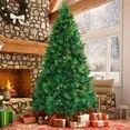Qunler VIPRB-Posrue 7.5FT Holiday Christmas Tree, Green PVC Spruce With 1600