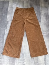 Farm Rio Corduroy Wide Leg Brown High Pants Casual Trousers Size 38 (US 4-6?)