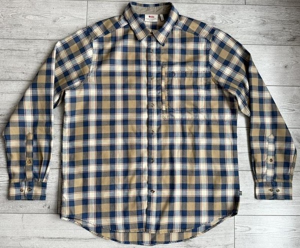 Men Fjällräven Shirt Navy Polyester XXL