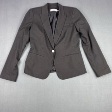 Calvin Klein Women's Black Single Blazer Jacket Size 6 Professional Work