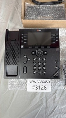 Poly Polycom VVX 450 12-Line IP Phone PoE Business VoIP Desk Phone w/  Adapter