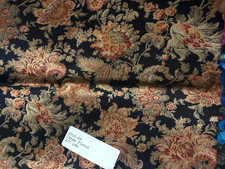 Golden Floral Fabric 22" x 42" Material Sewing Quilt Craft Project FB-27