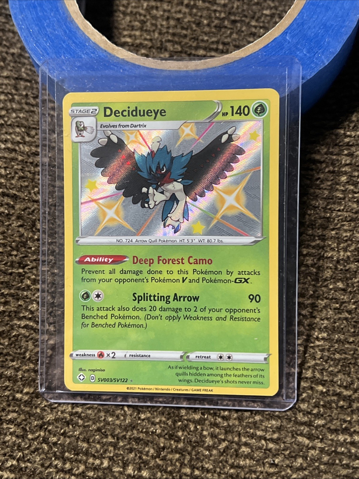 Decidueye SV003/SV122 Shining Fates: Shiny Vault Pokemon TCG Holo | NM
