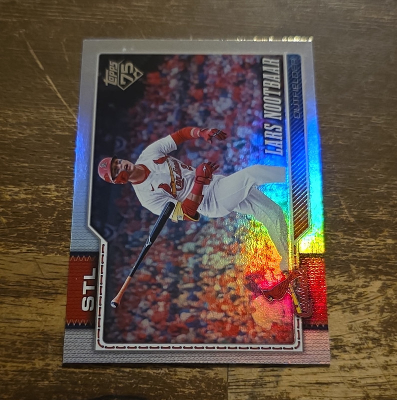 Topps 2025 Series Two Lars Nootbaar St. Louis Cardinals #441 Silver Rainbow Foil