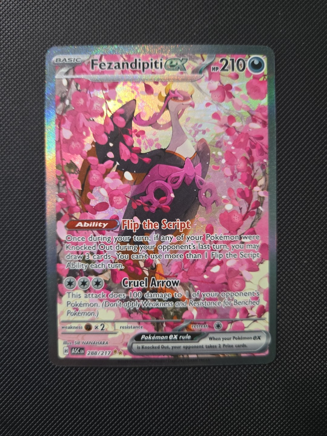 Pokémon Fezandipiti EX Full Art Holo 288/217 