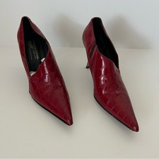 Donald J. Pliner Chad Red Croc Patent Leather Pump Heels Size 9.5