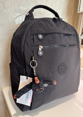 NWT Kipling medium Backpack in Black  School bag 37cm heigh