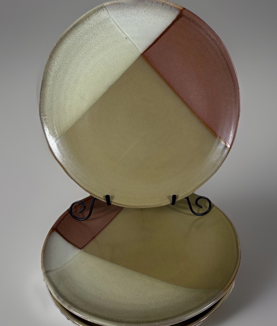 Of 4 Sango Gold Dust Sienna Dinner Plates 10.5&rdquo;earthtone S