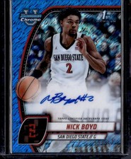 2024 Bowman Chrome #73 Nicholas Boyd Prospects Autographs Blue Shimmer Refractor