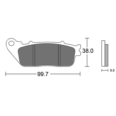 Energica Ego 45 ABS 1997-2024 Galfer Posteriore Semi-Metallici