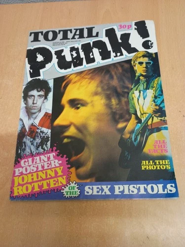 VINTAGE SEX PISTOLS GIANT MAGAZINE POSTER TOTAL PUNK JOHNNY ROTTEN 91 X 60CM