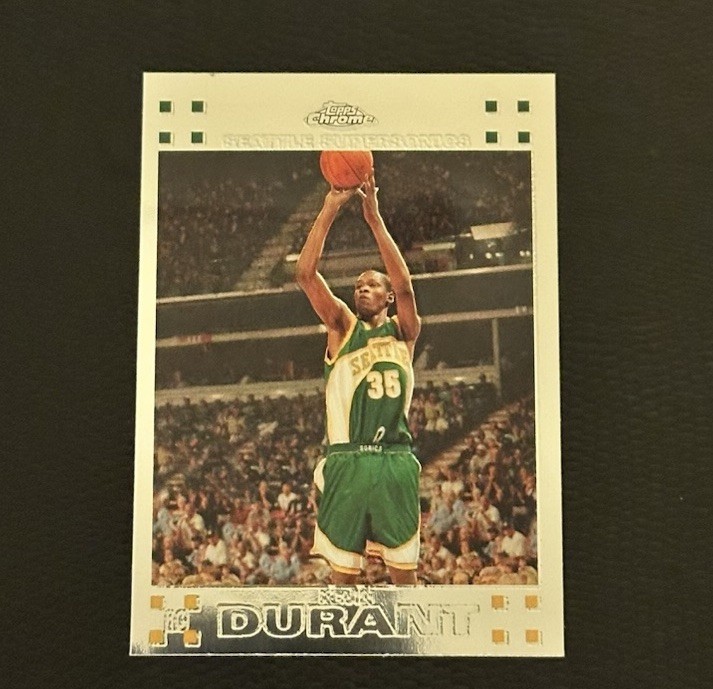 Kevin Durant Rookie Supersonics / Thunder 07-08 Topps Chrome #131 RC