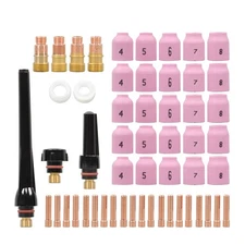 58 Pack TIG Welding Torch Kit 040"~1/8" Gas Lens Setup For WP-9/20/25 Collets