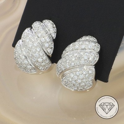Wert 7.780,-  Brillant Ohrstecker 1,6 Carat 750 weiß Gold 18 Kt XXY
