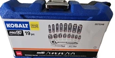 Kobalt Pro 90 Ratchet 19pc 3/8” Drive Metric Socket Set 0573348 LAST ONE