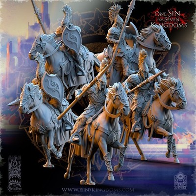 5x Silvermoor Elves Light Cavalry für Old World AOS Sigmar Hochelfen Dawnriders