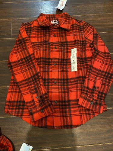 Boys' Long Sleeve Flannel Button-Down Shirt - Cat & Jack™ Size Medium (8) - Picture 4 of 6