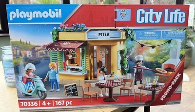 Playmobil 70336 City Life Pizzeria mit Gartenrestaurant Neu in OVP Auslaufmodell. 