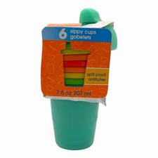 The First Years Take  Toss Six 6m Assorted Color Sippy Cups Read Description 