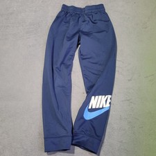 Nike Joggers Boys Size 7 Navy Blue Graphic Swoosh Athletic Sweatpants J216-U90