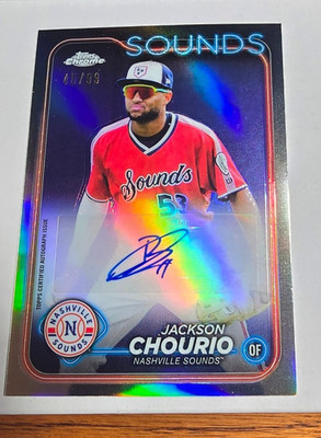 Jackson Chourio 2024 Topps Chrome Pro Debut Auto /99 #PDC-104