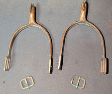 Model 1902 Brass Cavalry Enlisted Spurs Marked 1904 Rock Island Arsenal